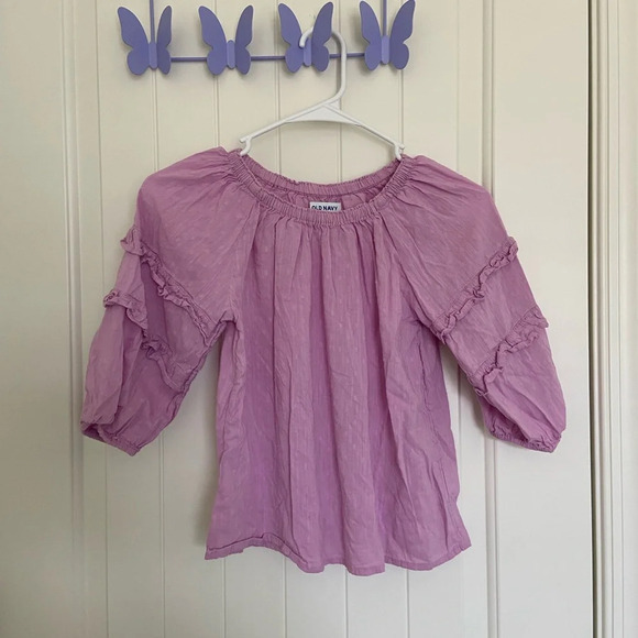 NWOT | Old Navy girl’s purple textured blouse —‎ medium - Picture 1 of 5